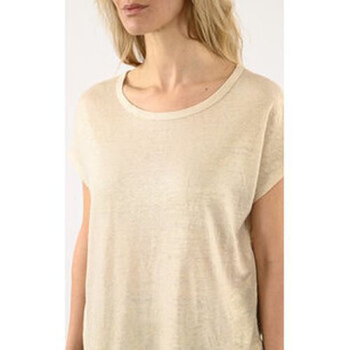 T-shirt Top lin Tess écru doré-047276 - Notshy - Modalova