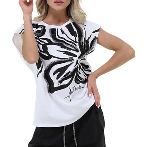 T-shirt T-SHIRT CON STAMPA PERLINE E TULLE Art. 241AT2255 - Twin Set - Modalova