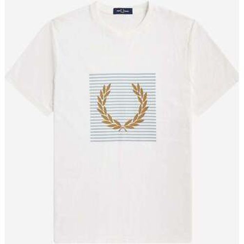 T-shirt T-shirt rayé couronne de laurier - neige - Fred Perry - Modalova