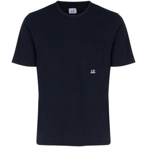 T-shirt T-shirt en coton bleu avec poche - C.p. Company - Modalova