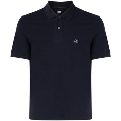 T-shirt Polo en coton stretch bleu - C.p. Company - Modalova