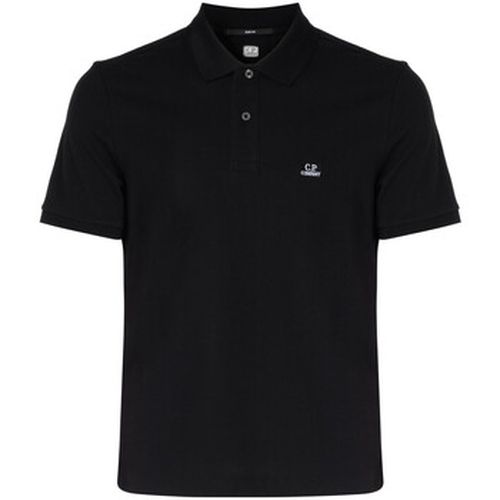T-shirt Polo en coton stretch noir - C.p. Company - Modalova