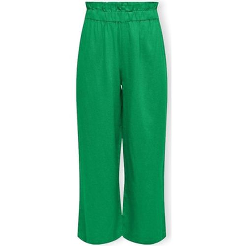 Pantalon Solvi-Caro Linen Trousers - Green Bee - Only - Modalova