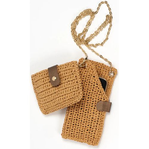 Cabas Porte-bouteille en raphia et mini pochette - Valentelle - Modalova