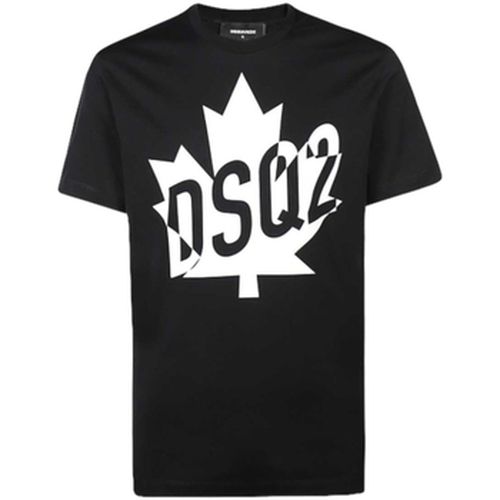 T-shirt S74GD0786 DSQ2 Leaf Logo Black T-shirt - Dsquared - Modalova