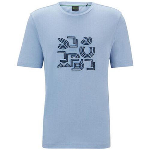 T-shirt T-SHIRT CLAIR REGULAR EN JERSEY DE COTON À MOTIF A - BOSS - Modalova