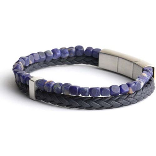 Bracelets Bracelet sodalite/cuir bleu M/L - Gemini - Modalova