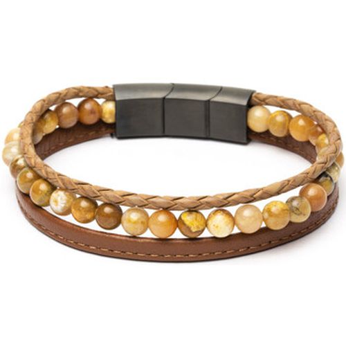 Bracelets Bracelet triple jaspe/cuir - Gemini - Modalova