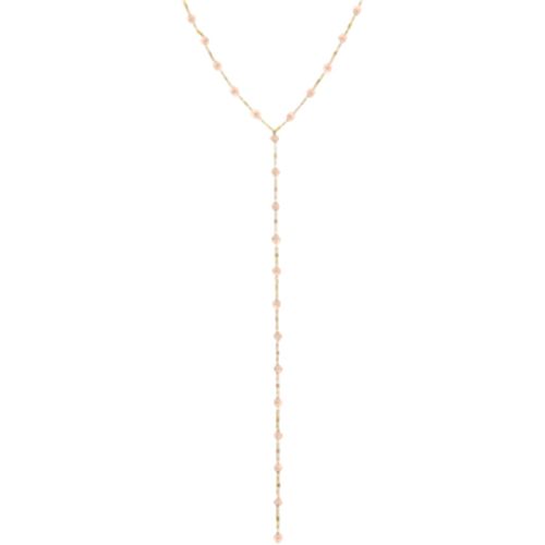 Collier Collier Cravate Argent Perles Naturelles Opale Rose - Orusbijoux - Modalova
