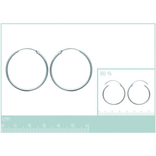 Boucles oreilles Créoles argent fil rond 1.5 35 - Brillaxis - Modalova