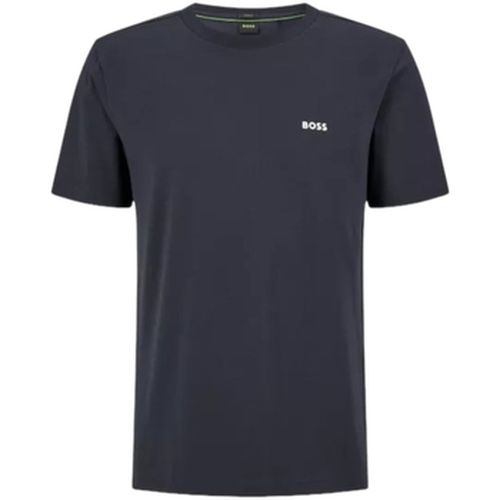 T-shirt Stretch-Cotton T-Shirt with Contrast Logo - BOSS - Modalova