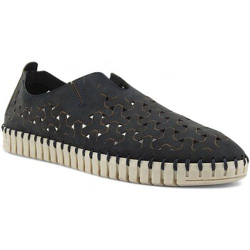 Chaussures Nabuck Sneaker Slip On Traforato Donna Blu 52F069 - Frau - Modalova