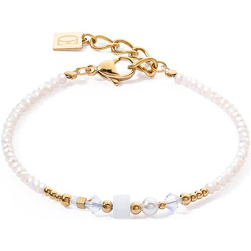 Bracelets Bracelet Square Stripes doré et blanc - Coeur De Lion - Modalova