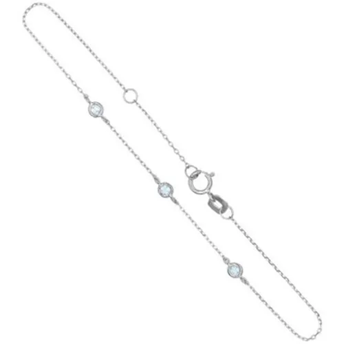 Bracelets Bracelet Or Blanc et Topazes Bleues - L'atelier D'azur - Modalova