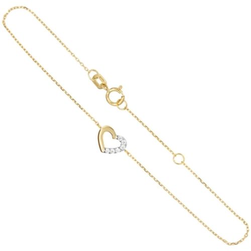 Bracelets Bracelet Or Bicolore - Coeur Pavé de Zirconiums - L'atelier D'azur - Modalova