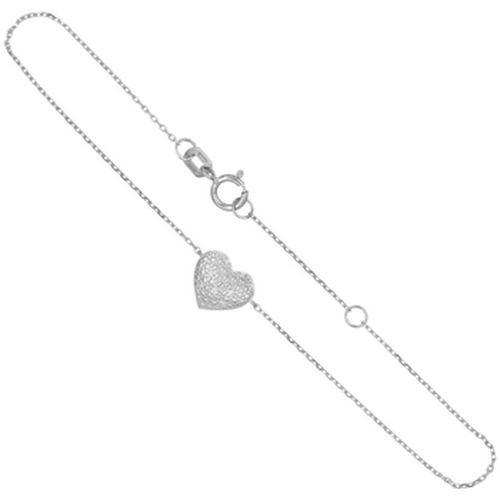 Bracelets Bracelet Or Blanc et Diamants - Motif Coeur - L'atelier D'azur - Modalova