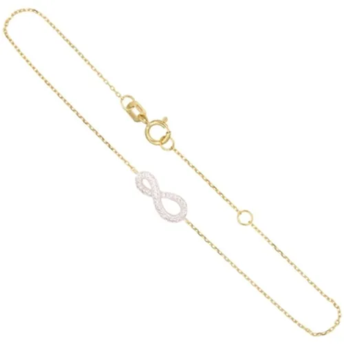 Bracelets Bracelet Or Jaune et Diamants - Motif Infini Infinity - L'atelier D'azur - Modalova