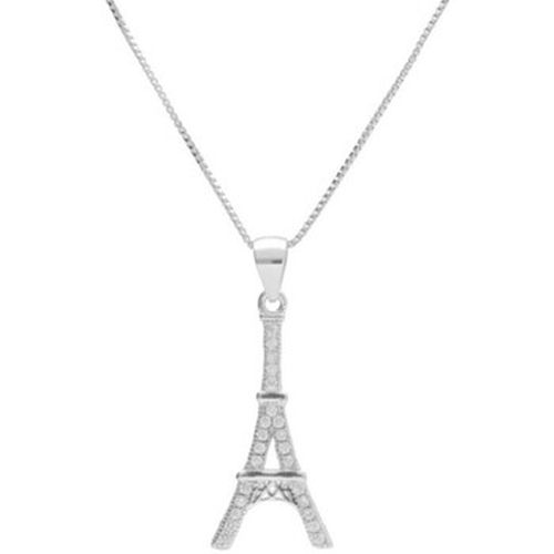 Collier Collier Argent 925/000 Rhodié - Tour Eiffel Pavée de Zirconiums - L'atelier D'azur - Modalova
