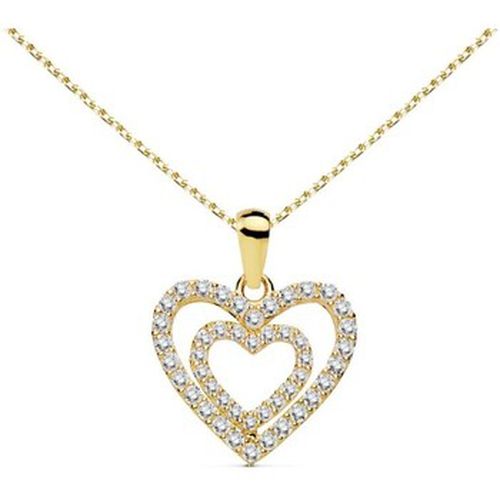 Collier Collier- Pendentif Or 18 Carats 750/000 Jaune - Coeur Double - L'atelier D'azur - Modalova