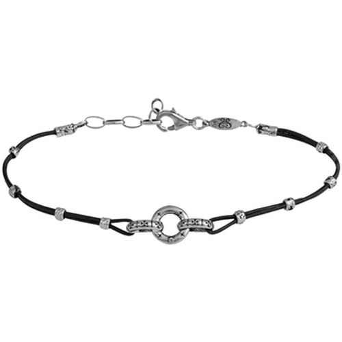 Bracelets Bracelet Cercle En Argent Cordon Noir - Orusbijoux - Modalova