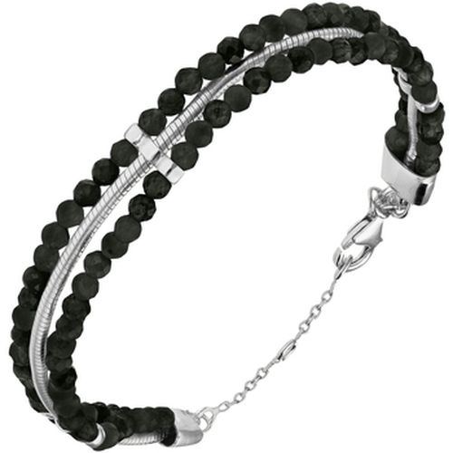 Bracelets Bracelet Argent Noir Rhodié Triples Chaines Serpentine Et - Orusbijoux - Modalova