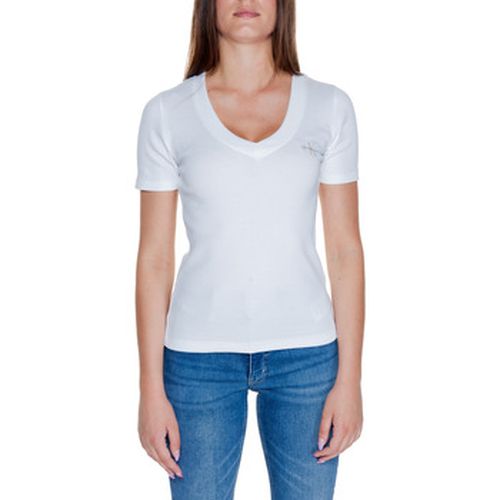 T-shirt WOVEN LABEL RIB V-NECK J20J223274 - Calvin Klein Jeans - Modalova