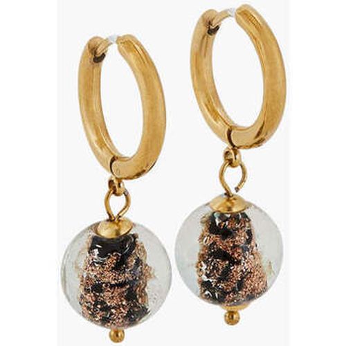 Boucles oreilles Créoles perles de verre en acier inoxydable - Lollipops - Modalova