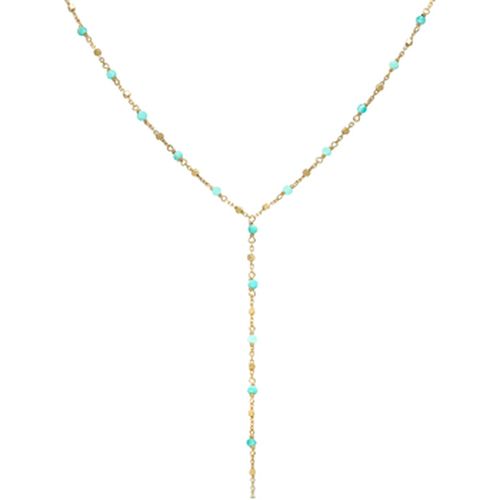 Collier Collier Cravate Argent Perles Naturelles Amazonite - Orusbijoux - Modalova