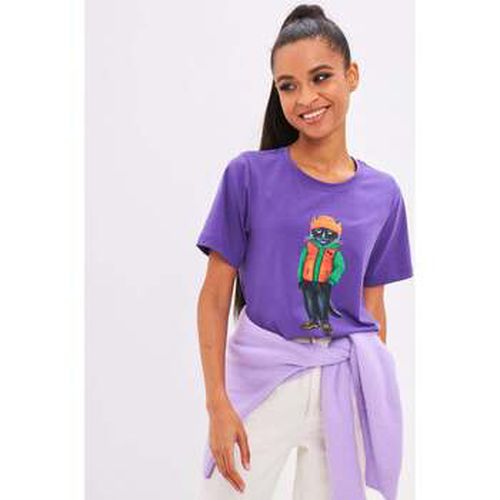 T-shirt Purple Printed T-shirt HOODIE CAT - Maniita Lacitta - Modalova