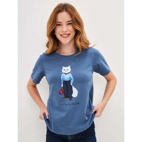T-shirt Blue Printed T-shirt MARINER CAT - Maniita Lacitta - Modalova