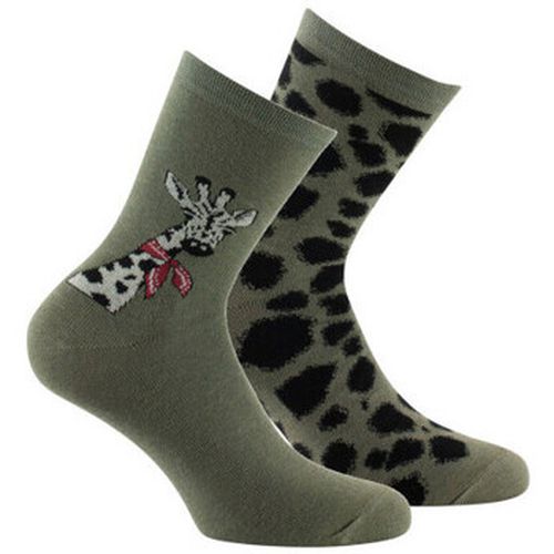 Chaussettes Lot de 2 paires de mi-chaussettes en coton motif Girafe - Kindy - Modalova