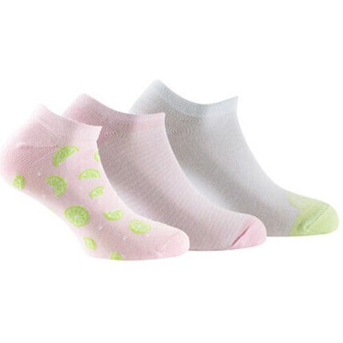 Chaussettes Lot de 3 paires d'invisibles en coton motifs citrons - Kindy - Modalova