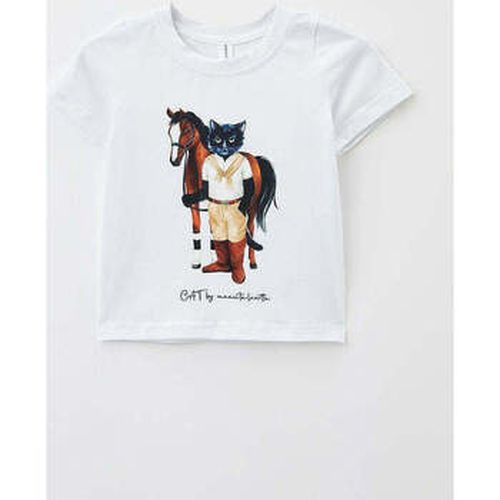 T-shirt White Printed T-shirt RIDER CAT - Maniita Lacitta - Modalova