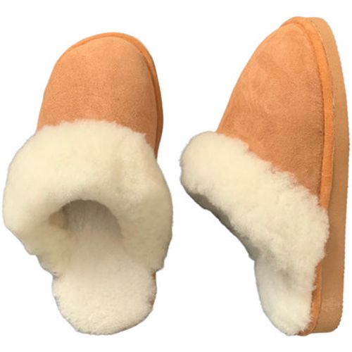 Chaussons Mules en peau de mouton avec rebord - Maison Thuret - Modalova