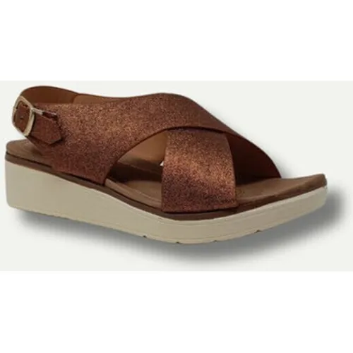 Baskets LES ARLESIENNES SANDALE NU-PIED COGNAC - Topway - Modalova