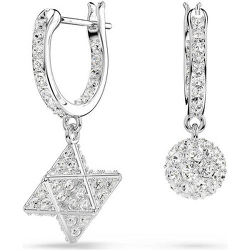 Boucles oreilles Créoles Dextera étoile et sphère - Swarovski - Modalova