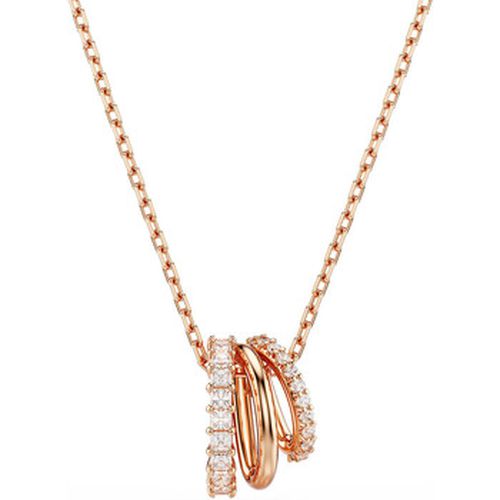 Collier Pnedentif Hyperbola trois rangs rosé - Swarovski - Modalova