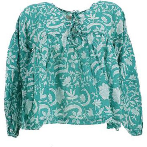 T-shirt Woven blouse ladies turquoise - Molly Bracken - Modalova