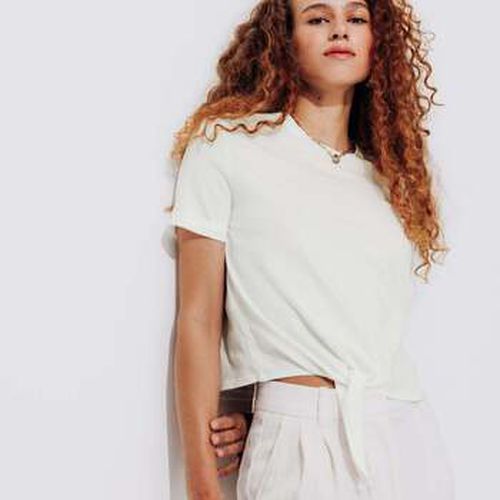 Blouses T-shirt cropped noué - Promod - Modalova