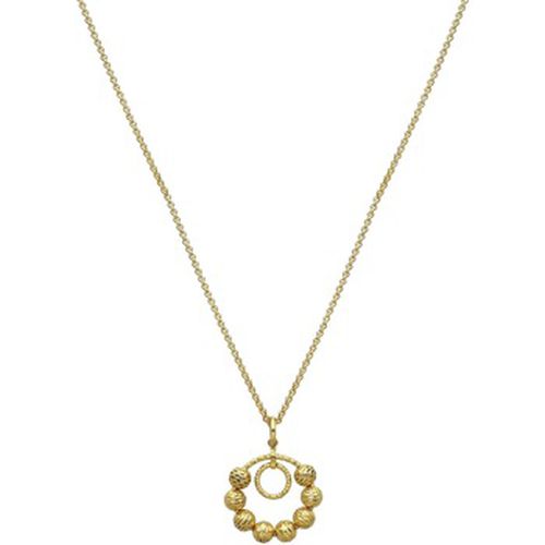 Collier Collier Argent Doubles Chaînes Cercle Avec Boules - Orusbijoux - Modalova