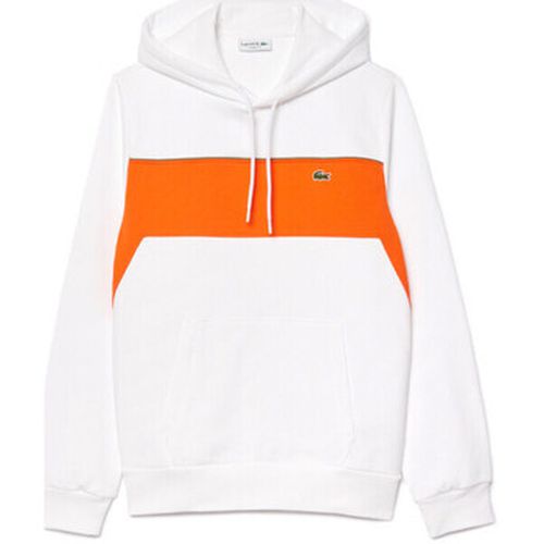 Sweat-shirt SWEATSHIRT À CAPUCHE COLOR-BLOCK ET ORANGE - Lacoste - Modalova