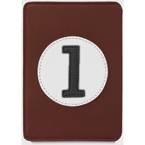 Portefeuille Protège passeport en cuir upcyclé auburn avec numéro 1 - Entre 2 Retros - Modalova