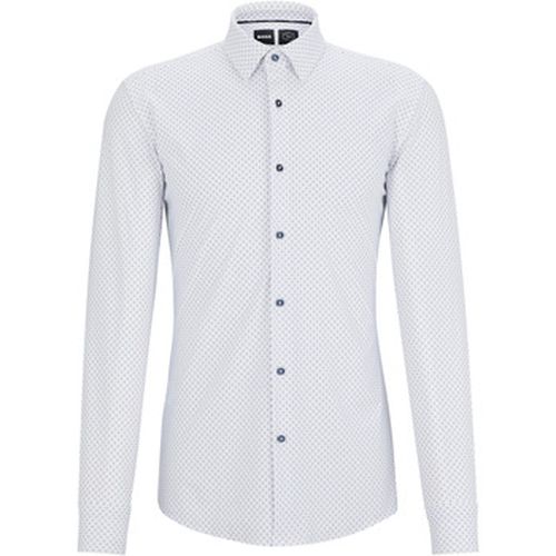 Chemise Chemise Hank Stretch Impression Blanche - BOSS - Modalova