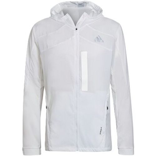 Veste - Coupe vent zippé à capuche - blanche - adidas - Modalova