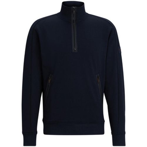 Polaire Sweat demi zip marine - BOSS - Modalova