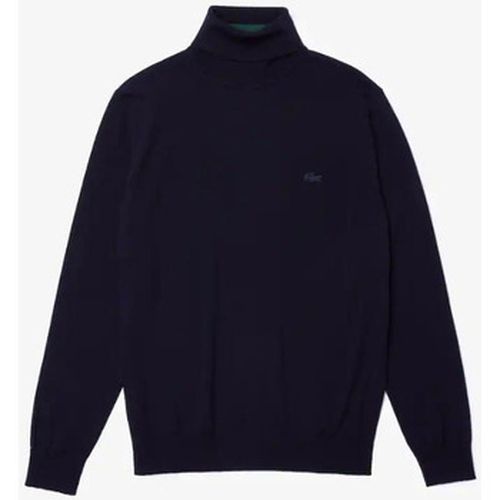 Sweat-shirt Pull col roulé marine en laine - Lacoste - Modalova