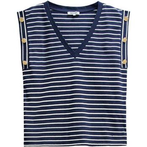 Debardeur Metallic sailor stripes buttons t-shirt - Salsa - Modalova