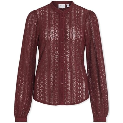 Blouses Noos Chikka Lace Shirt L/S - Cabernet - Vila - Modalova