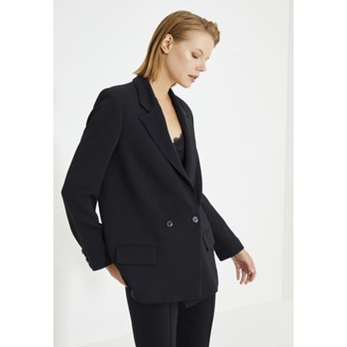 Veste Black Double Breasted Women's Blazer Jacket With Pockets - Just Like You - Modalova