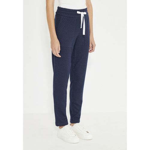 Pantalon Navy Blue Striped Knitted Trousers - Just Like You - Modalova